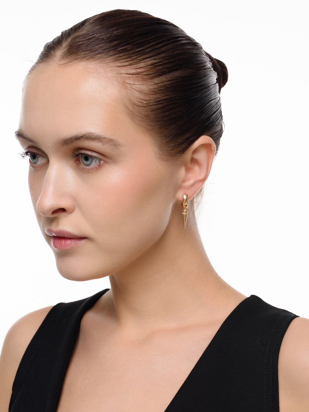 Серьги "Thorn and Cross" Black Gold