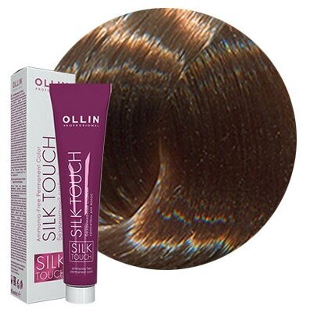 OLLIN SILK TOUCH 8/7 светло-русый коричневый 60мл Безаммиачный стойкий краситель для волос
