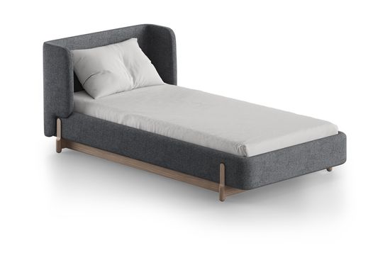 Кровать Basic спальное место 90*200 см (серый, рогожка)