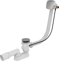 Сифон A564CRM1 для ванны с напуском воды через перелив пластик/металл