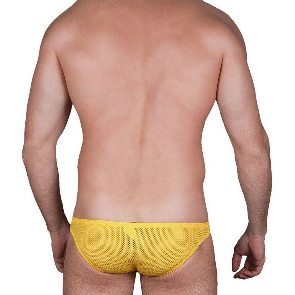 Мужские трусы слипы желтые Sesmik Active light
