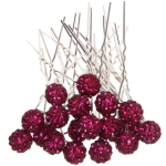 Шпильки для волос 20шт «Шамбала», цвет серебро, цвет декора микс, 6,3см