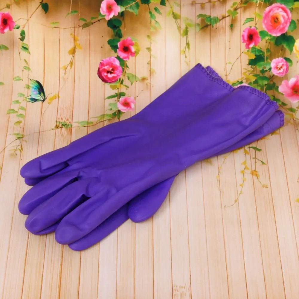 Перчатки пвх «Фантазия» фиолетовые 30см с флисовой подкладкой ДоброСад