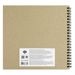 Альбом для рисования (Скетчпад) 195x195 мм, 40 л, блок - белый офсет 100 г/м², арт. 70152 НОВЫЕ СКАЗКИ /обложка полноцветная печать, гребень по короткой стороне, выборочный  УФ-лак/