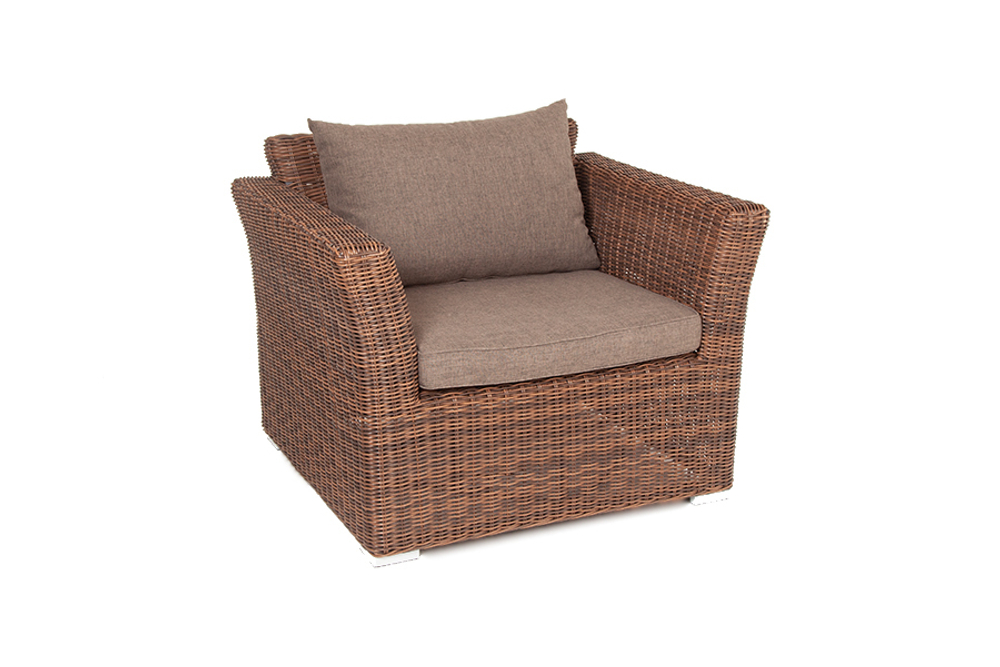 "Капучино" кресло из искусственного ротанга, цвет коричневый