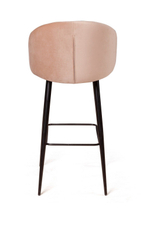 Стул барный Mont Blanc, бархат бежевый 5 / черный конус