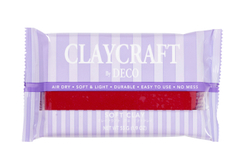 Полимерная глина CLAYCRAFT BY DECO, самоотвердевающая, цвет Красный, 55 гр