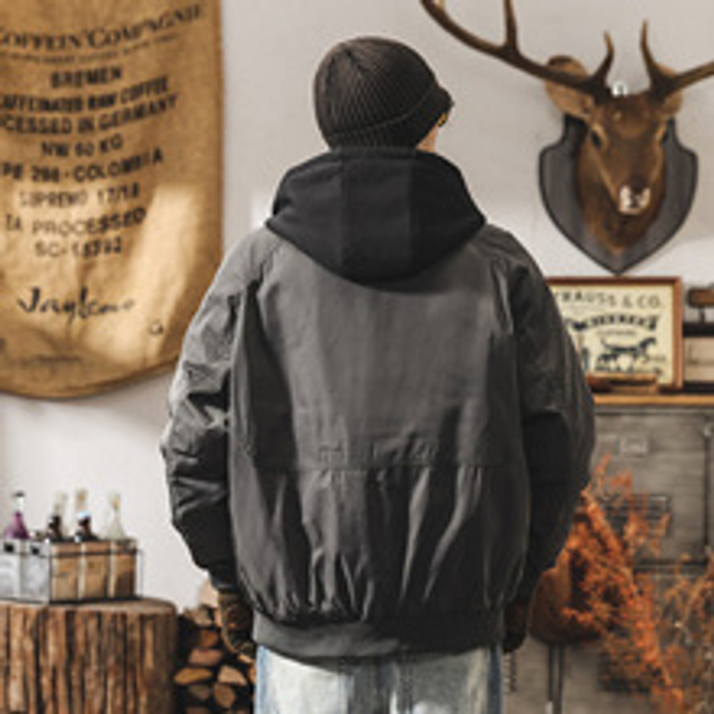 Мужская пуховая куртка из двух частей в стиле американского ретро, зимнее утолщенное пальто с капюшоном из 90% белого утиного пуха, морозостойкое и теплое.