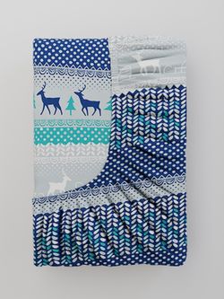 Простынь на резинке перкаль Сказка "Скандинавия" 160x200 см