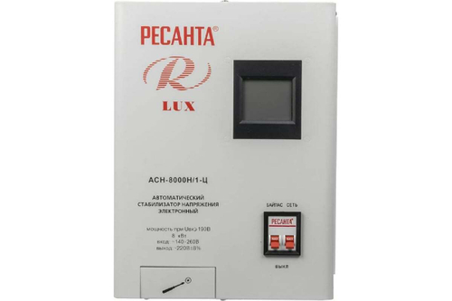 Стабилизатор напряжения Ресанта АСН 8000 Н/1-Ц Lux 63/6/17