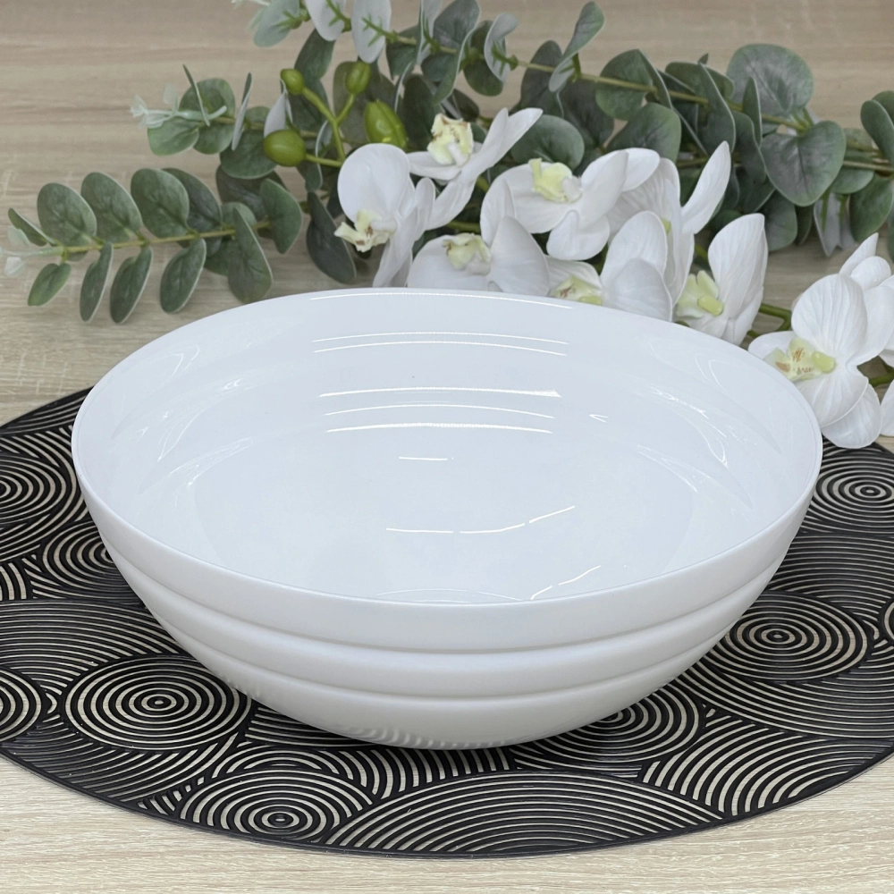 Салатник «White magic» 22,5*8см стеклокерамика Полосы