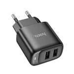 Сетевая зарядка 2-USB 2.4А Hoco C141A Чёрный