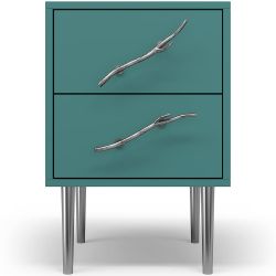 Тумба Арт Колор matte Стайл Сильвер Пастельно-синий матовый