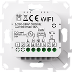 Термостат с датчиком пола программируемый,  с Wi-Fi,  16A,  размер накладки 55х55мм,  с ручкой настройки,  цвет белый