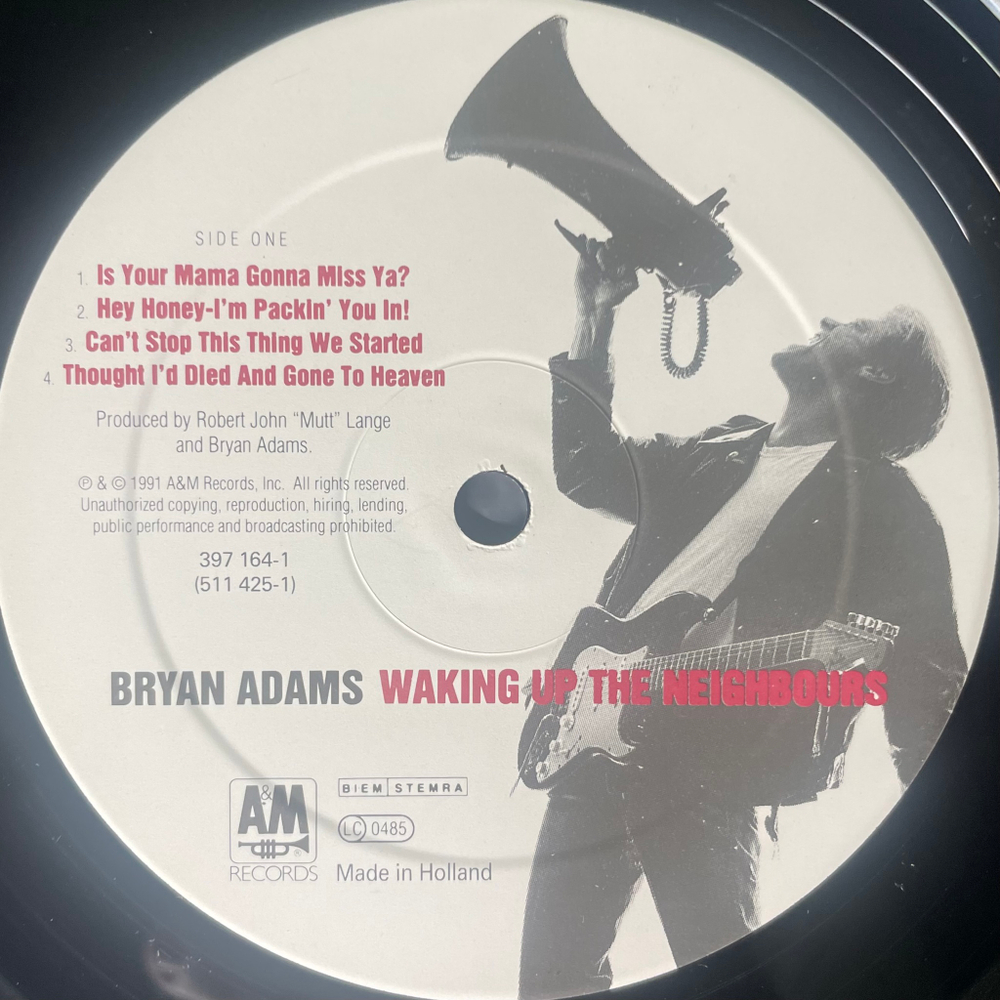 Bryan Adams - Waking Up The Neighbours 2LP (Голландия 1991г.)