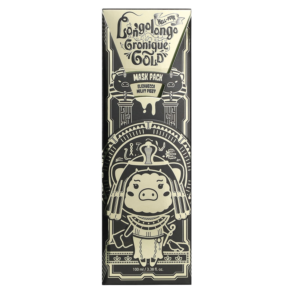 Elizavecca, Milky Piggy, Hell-Pore Longolongo Gronique Gold, маска для лица, 100 мл (3,38 жидк. унции)