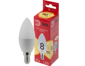 Лампа светодиодная Б0050694, E14, B35, 8 Вт, 2700 К