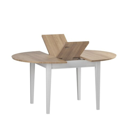 Стол обеденный раскладной «Форест»/«Сканди» 110/145 белый воск/антик 42145