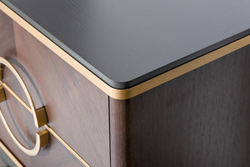 Тумба прикроватная шпон 2 ящика 60x60x40см Garda Decor