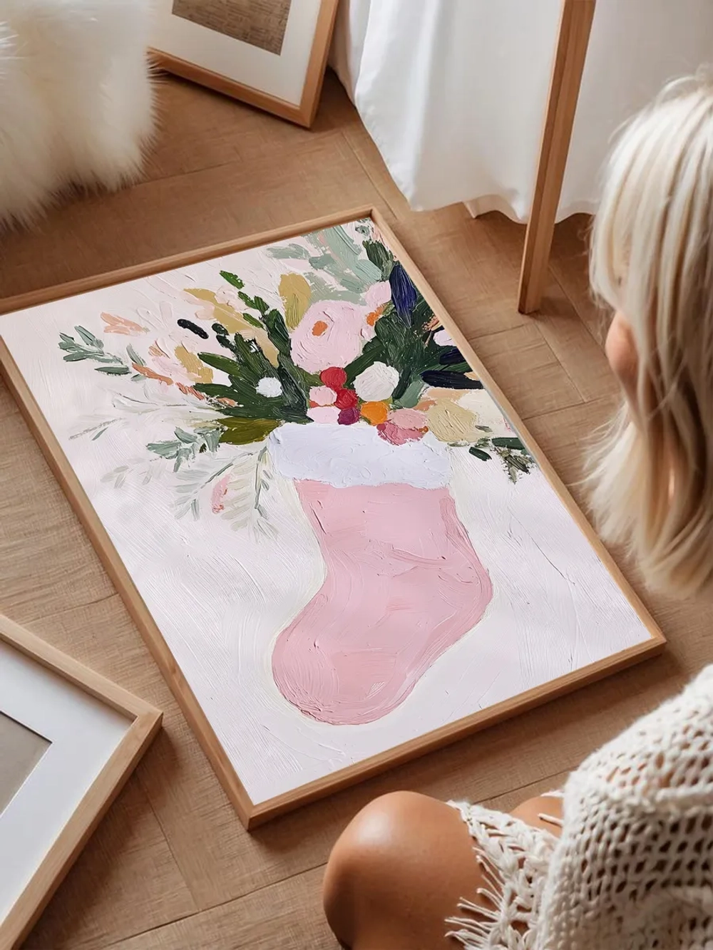 Постер 50х70 см новогодний 1 шт