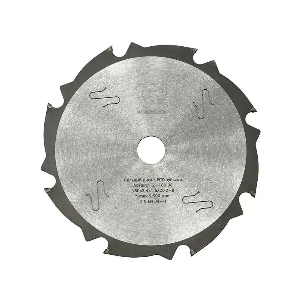 Пильный диск с PCD зубьями 184x2,4x1,6x30 Z=8 Woodwork 21.185.08