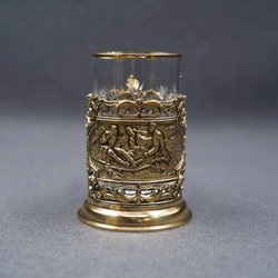 Подстаканник подарочный «Охотники на привале»