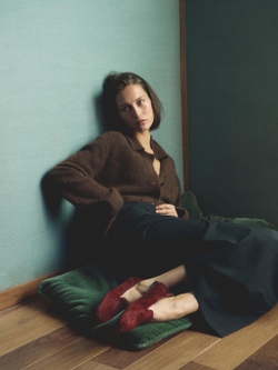 Massimo Dutti Кардиган из смесовой альпаки с карманами, жженый