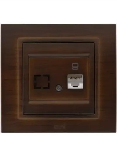 Розетка вишня ZENA  TF телефонная