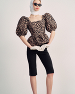 Leopard brown top