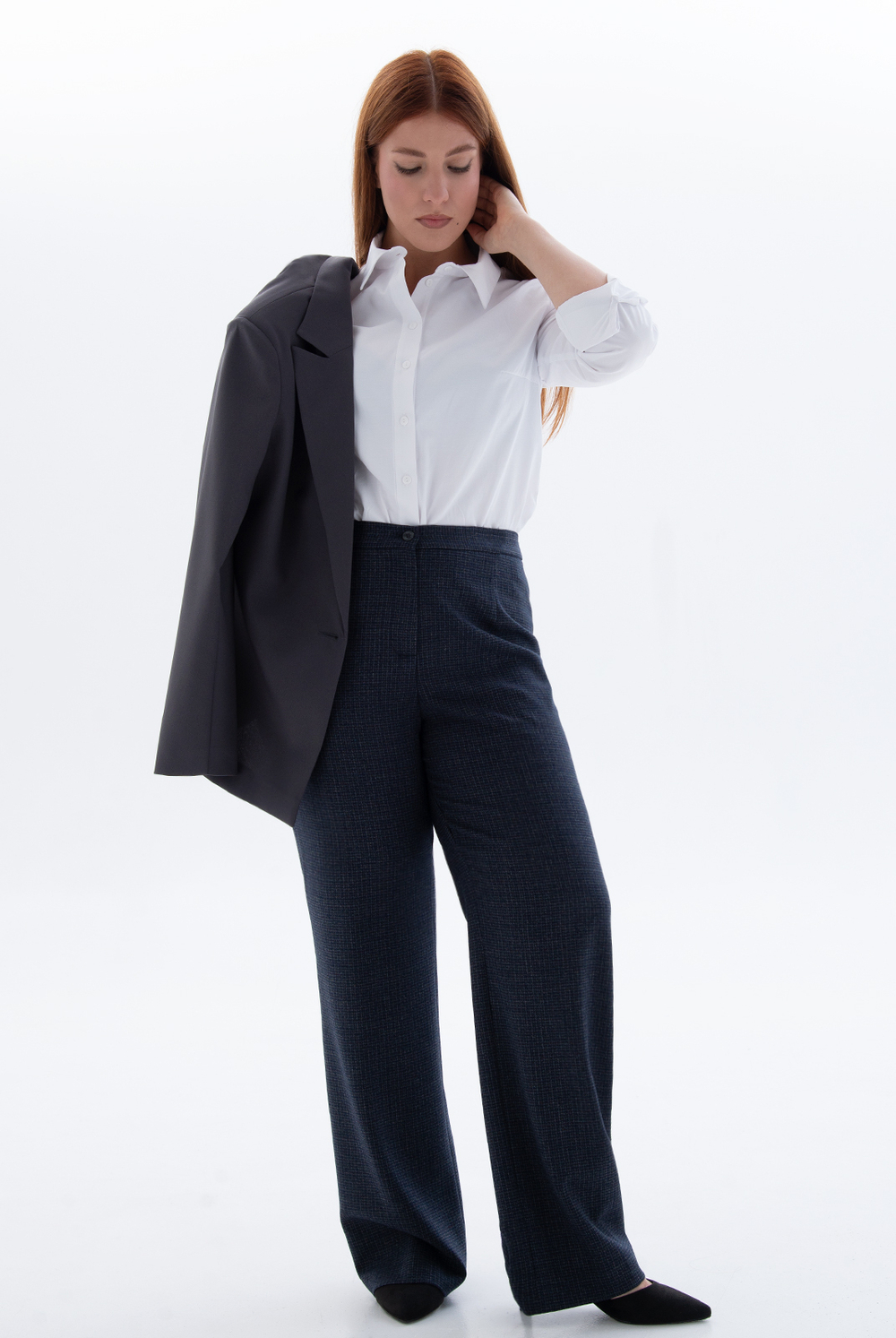 Брюки женские 3667зпа, мелкая клетка #341МКл023667зпа