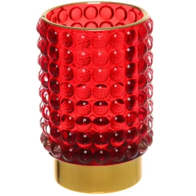 Подсвечник «Мерцание» 8,5*12,5 см, Красный