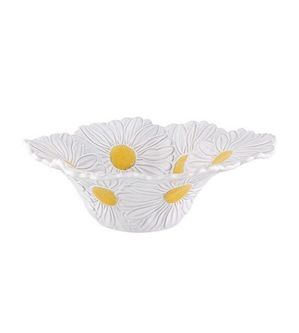 Салатник Bordallo Pinheiro Maria Flor белый с ромашками (27 см)
