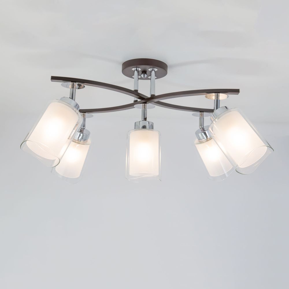 Citilux Фортуна CL156152 Люстра с поворотными плафонами Венге Хром