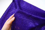 Полотно вязаное на трикотаже фиолетовое