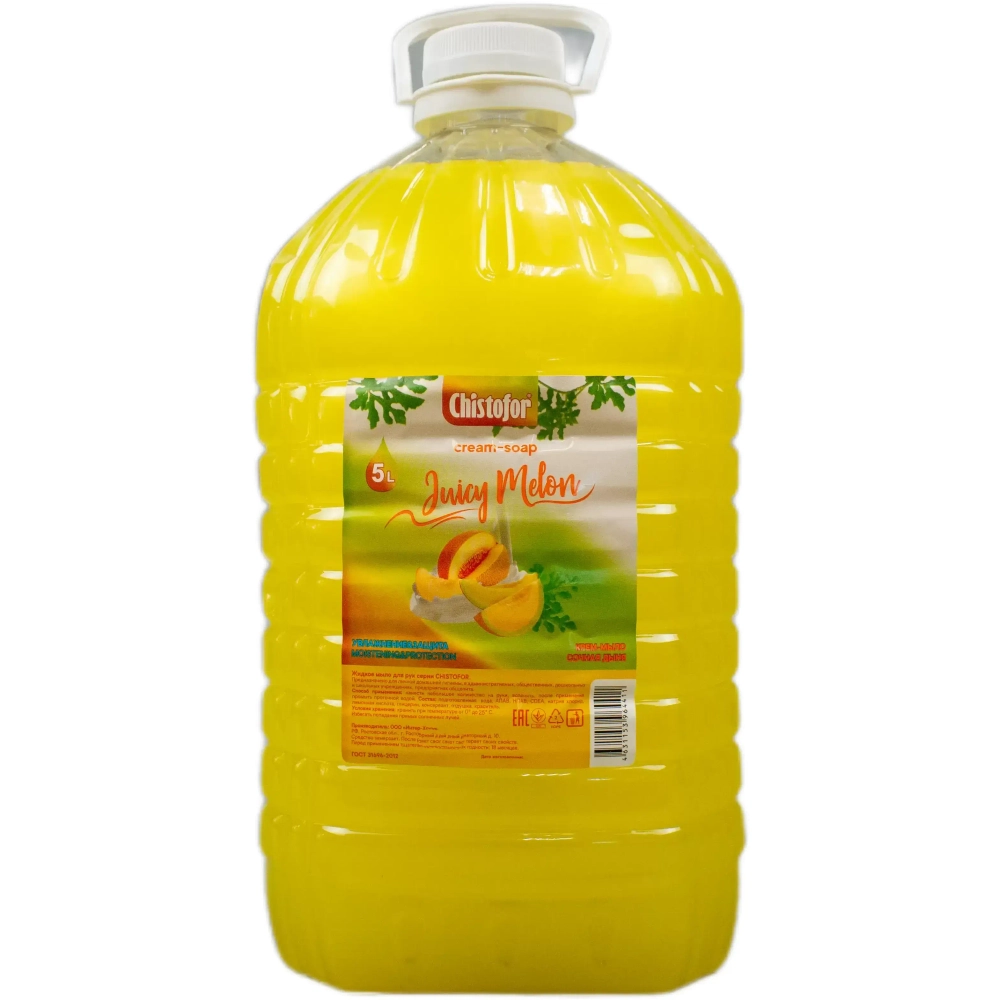 Жидкое крем-мыло Chistofor Сочная Дыня 5л. ПЭТ