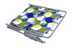 Кровать раскладная Юниор жесткая арт.С89/44 (цвет ткани разноцветный рис.круги (4 шт. в уп.)