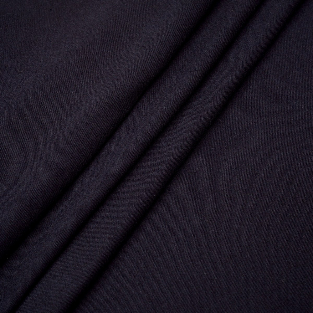 Интерлок, 100% хлопок, 210 гр/м2, чёрный (11120)