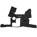 Ковры SHACMAN F3000 (экокожа, черный, серый кант, серая вышивка)