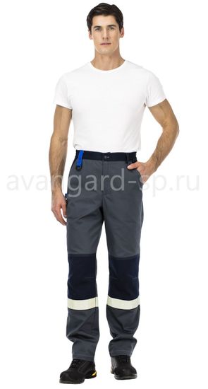 Костюм "Барит" брюки  (серый/синий)