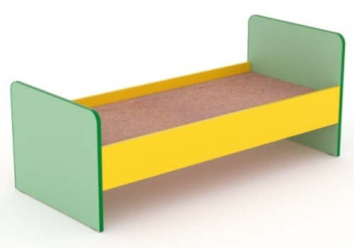 Кровать детская одноместная, 1232*632*600, цветной ЛДСП
