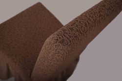 Чехол на стул с оборкой Жаккард, цвет Кофе с молоком, Набор 2 шт.