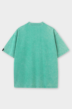 Футболка SHMOT "BLANK" GARMENT DYE Бирюзовый