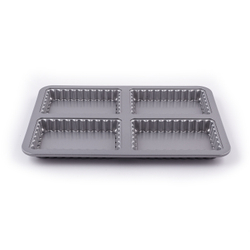 Форма для выпечки 4-х секционная со съемным дном Patisse Silver 31.5х22.5х2.5 см