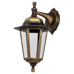 Садово-парковый светильник ЭРА НБУ 06-60-001 бронза 6 гранный настенный IP44 Е27 max60Вт