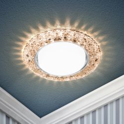 DK LD25 CHP/WH Светильник ЭРА декор cо светодиодной подсветкой Gx53, шампань | Встраиваемые LED светильники