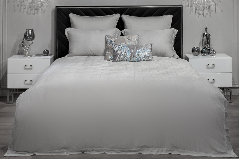 Постельное белье 1.5 спальное Garda Decor Муар оливковое бамбук