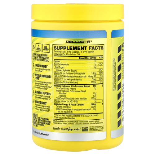 C4 / Cellucor, C4® Original, предтренировочный комплекс, со вкусом голубой малины, 445 г (15,7 унции)