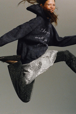 ZARA МИНИ-ЮБКА С ПАЙЕТКАМИ, СЕРЕБРИСТЫЙ