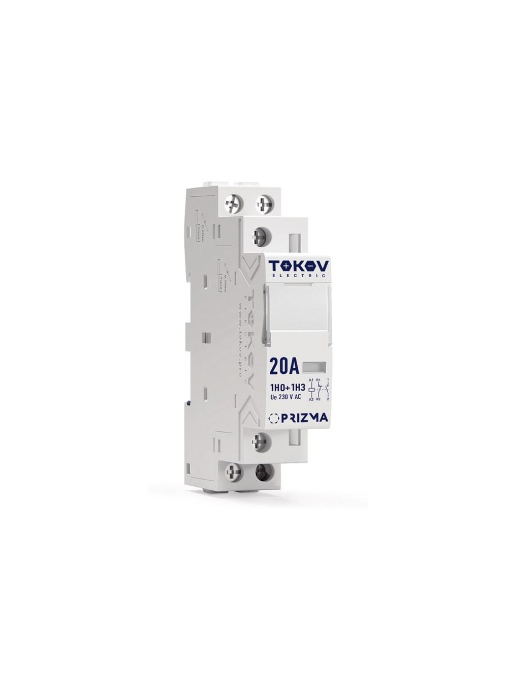 Контактор модульный 18мм 20А 230В АС 1НО 1НЗ PRIZMA TOKOV ELECTRIC TKE-PZ-MC-1-20-230-11
