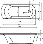 Акриловая ванна Riho MIAMI 160х70